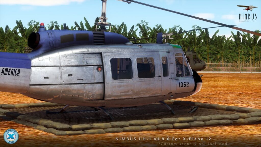 L'UH-1 sur le sol à une base aérienne