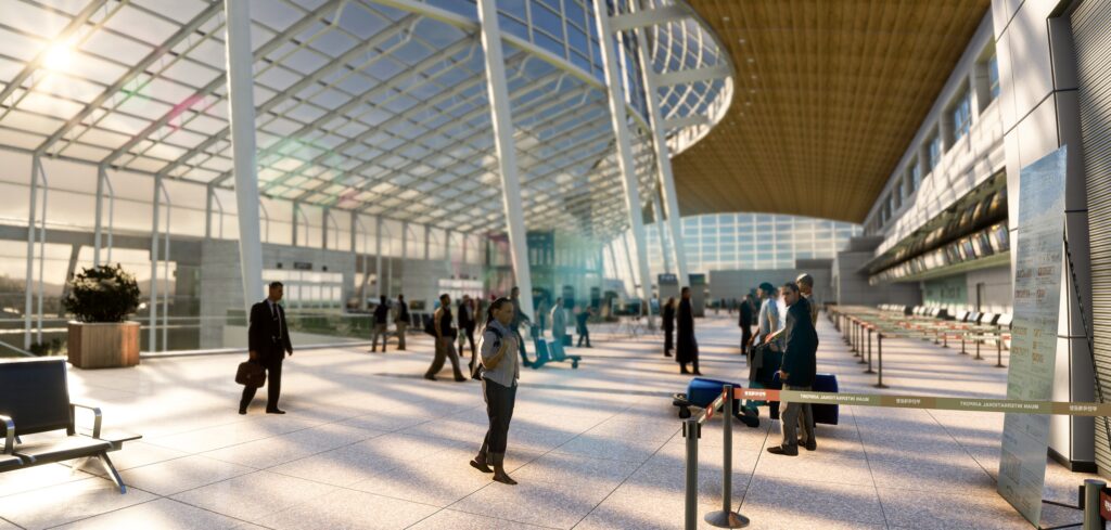 Tir intérieur avec des passagers.