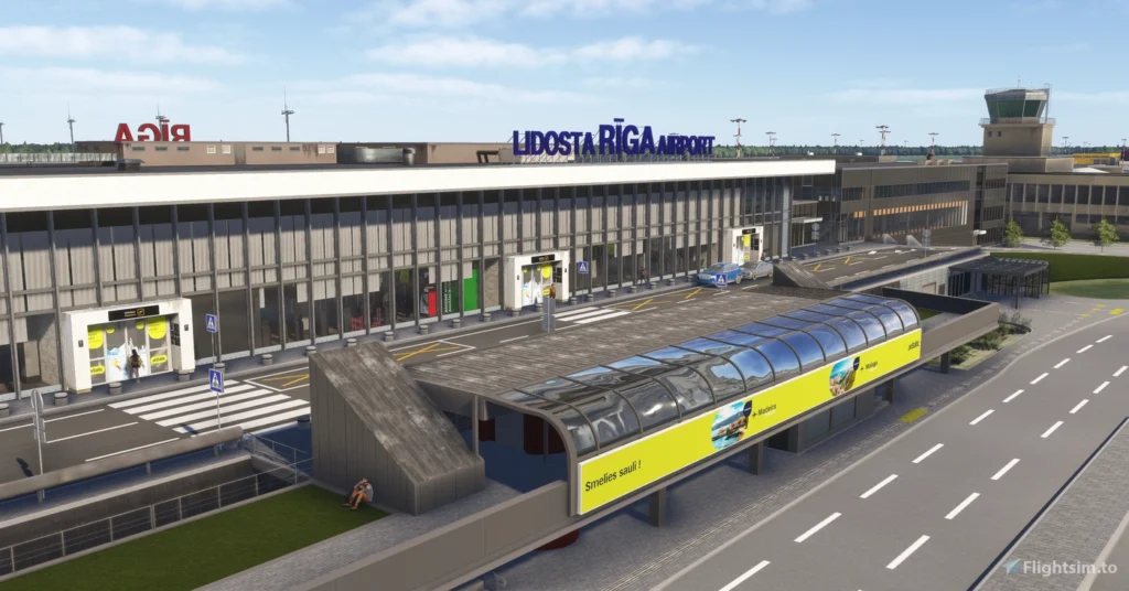 Conception de Lisium Evra Riga Aéroport international avant le terminal principal avant le terminal