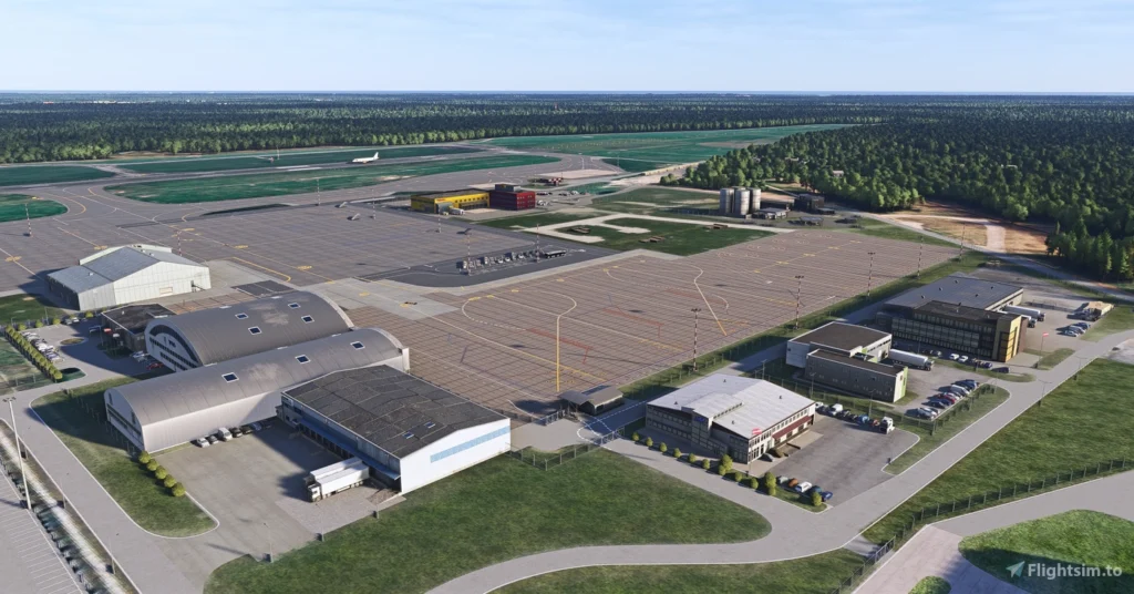 Conception de lisium Evra Riga View de la rampe de l'aéroport international