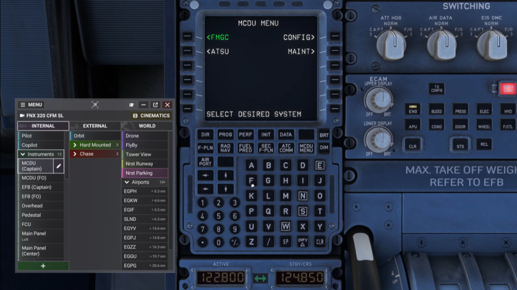 Chaseplane pour les vues de l'instrument MSFS