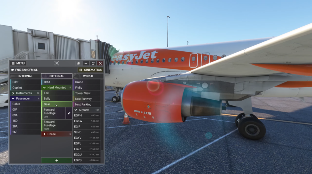 Chaseplane pour les caméras externes MSF