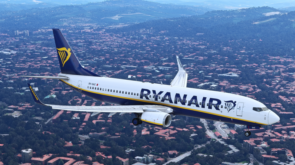 PMDG 737 ng dans la configuration d'atterrissage