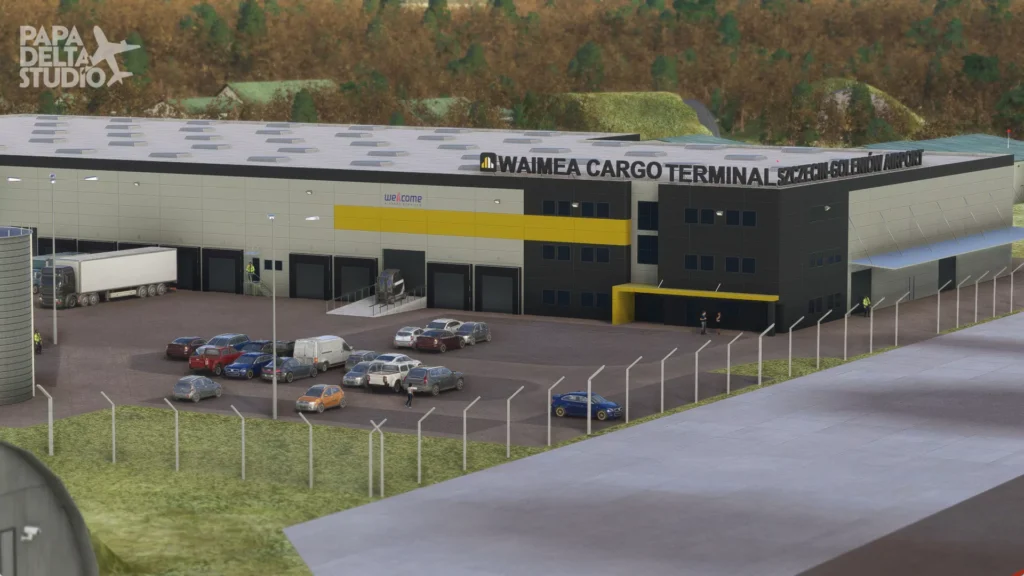 Papa Delta Szczecin Goleniow montrant un terminal de fret