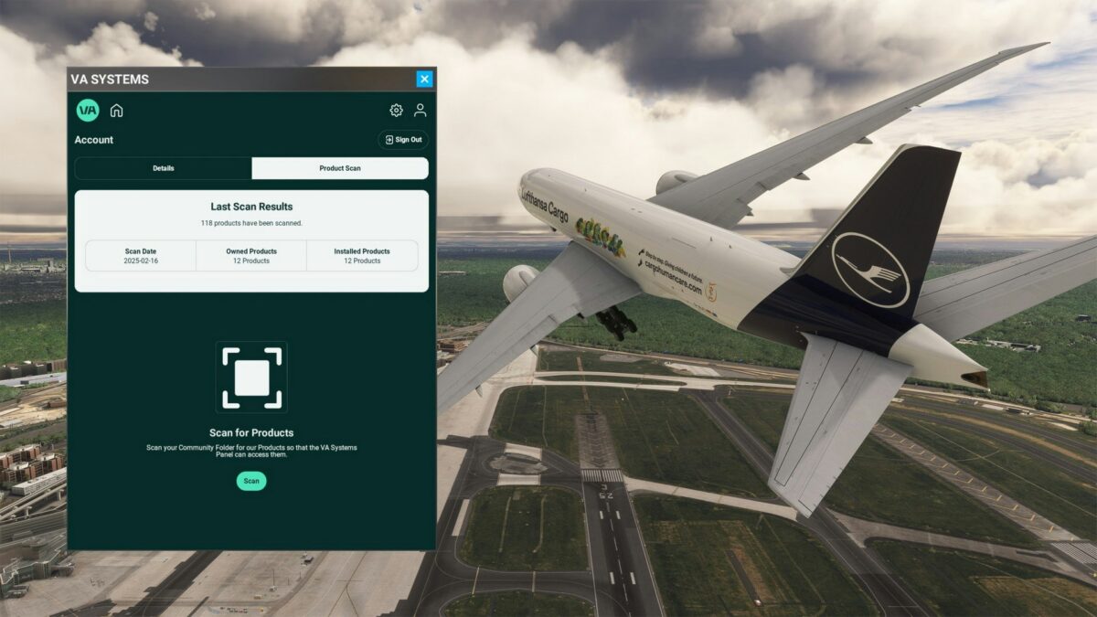 VA Systems publie un panneau dans le jeu pour MSFS