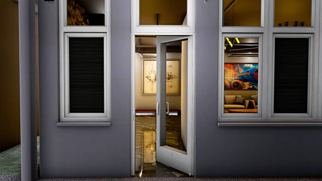 Portes animées de l'aéroport de Sofly Ohrid