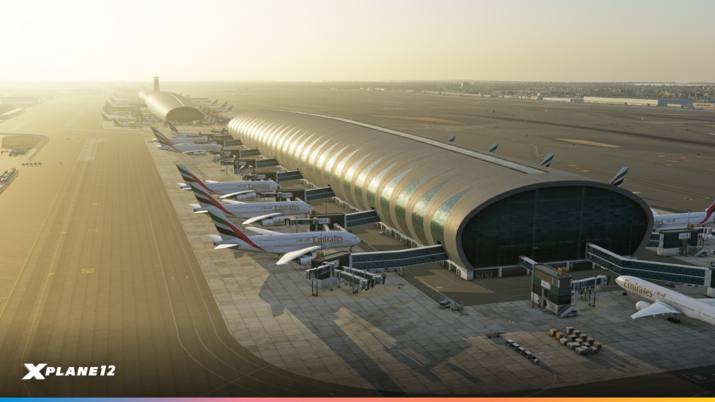 Plan X-Plane 12.3.0 Dubai Airport (OMDB) Revisé Airside