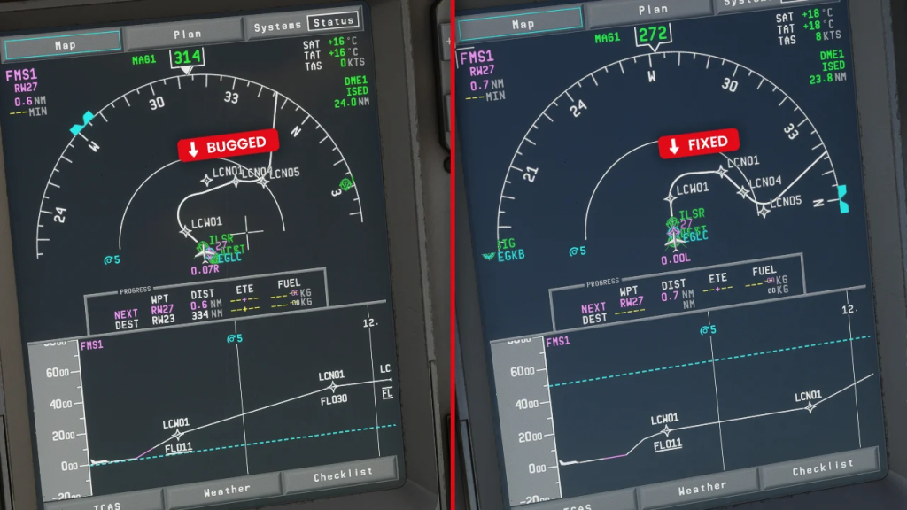 Correction de bugs FMS de la série E-Jet