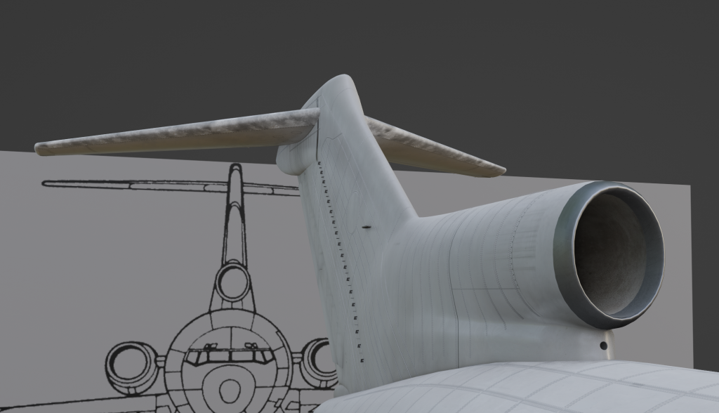 FSS 727-100 Shot moteur, travail en cours