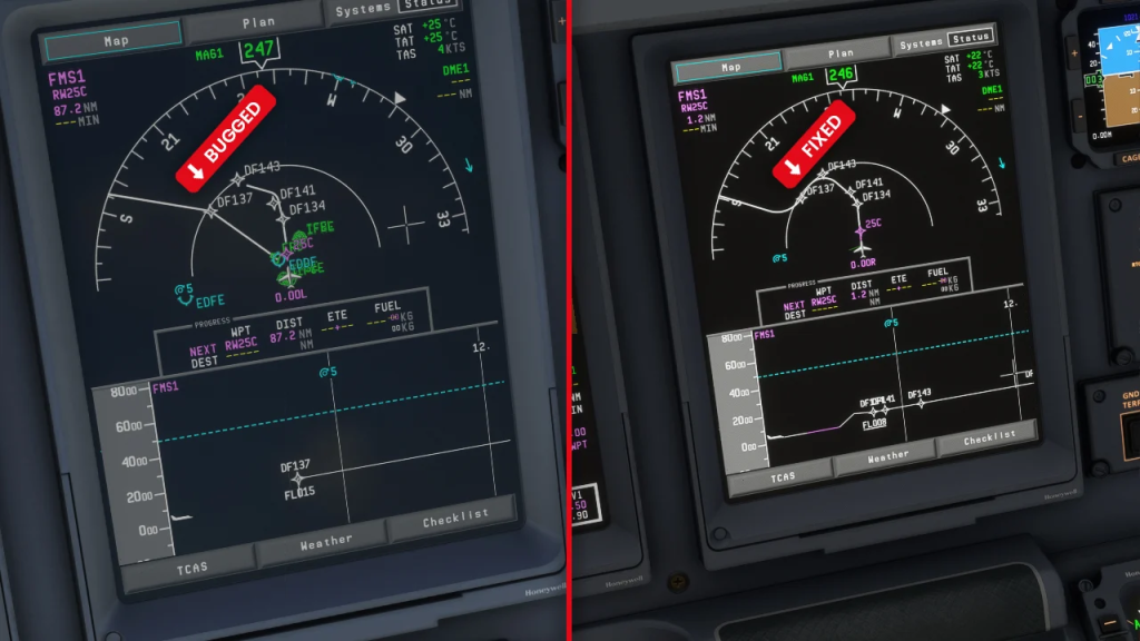 Correction de bogues du pilote automatique FSS