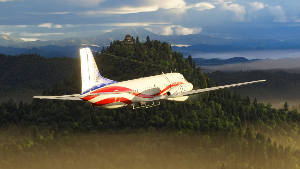 MSFS NAMC YS-11 à mi-vol