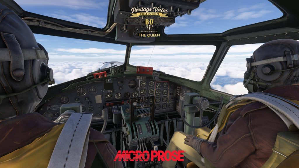 Le cockpit du Boeing B-17G est entièrement modélisé.