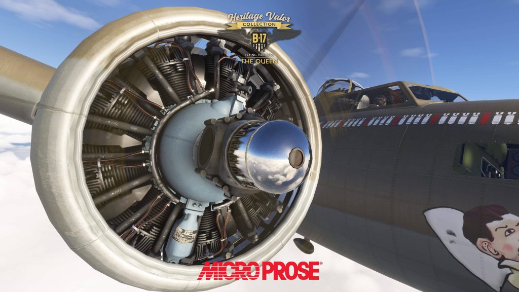 Les célèbres moteurs Wright Cyclone du B-17G.