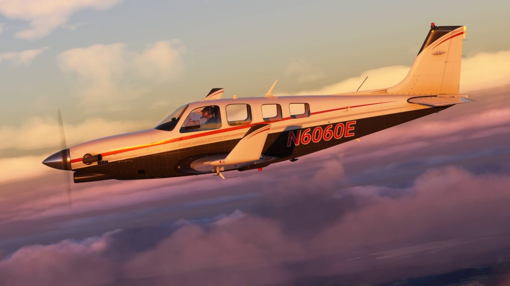 Le Beechcraft Bonanza de Black Square en croisière.