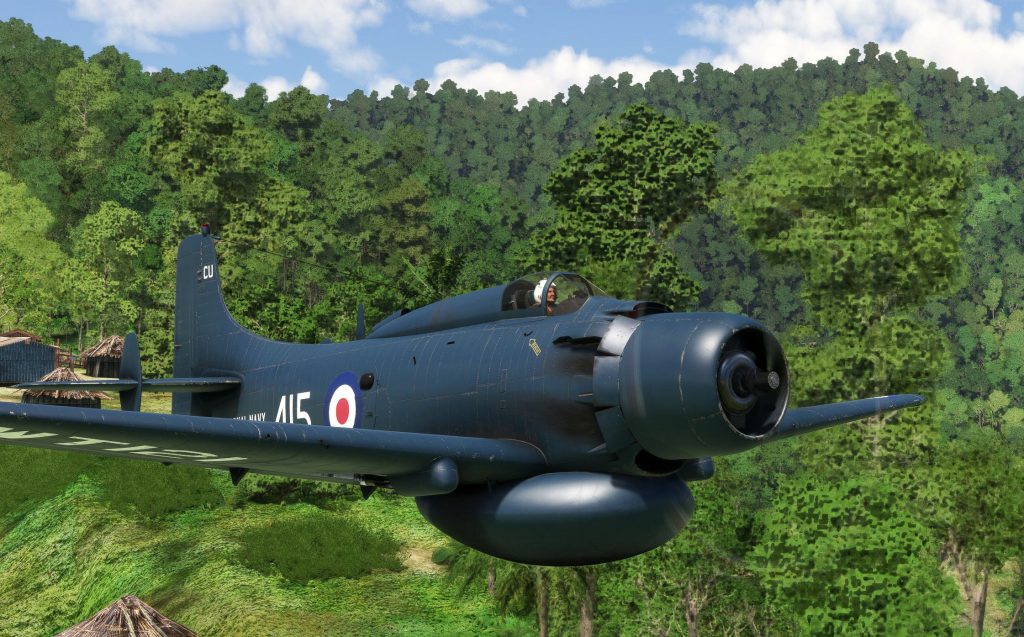 En vue sim du prochain AH-1 Skyraider de Miltech pour MSFS 2020 et 2024