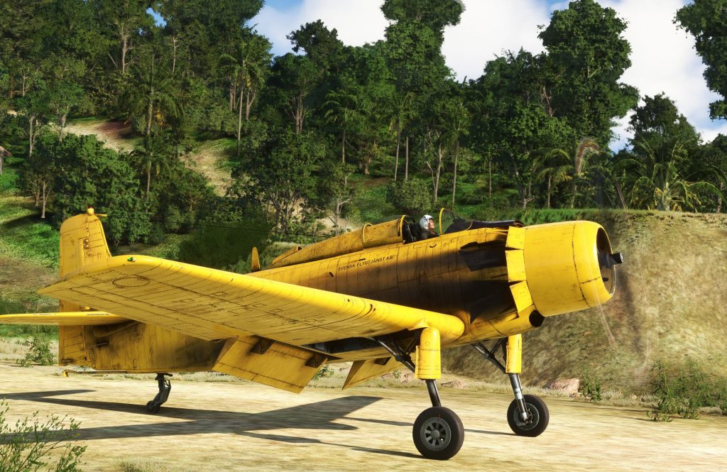 En vue sim du prochain AH-1 Skyraider de Miltech pour MSFS 2020 et 2024