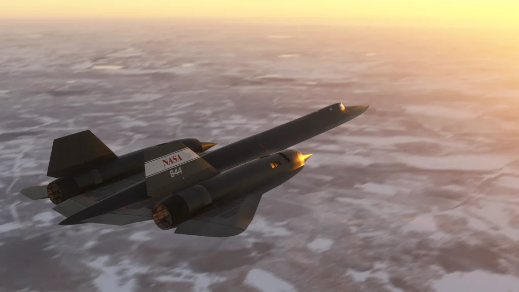 Vue intérieure du Kwikflight Archangel Lockheed A-12 pour MSFS en livrée NASA