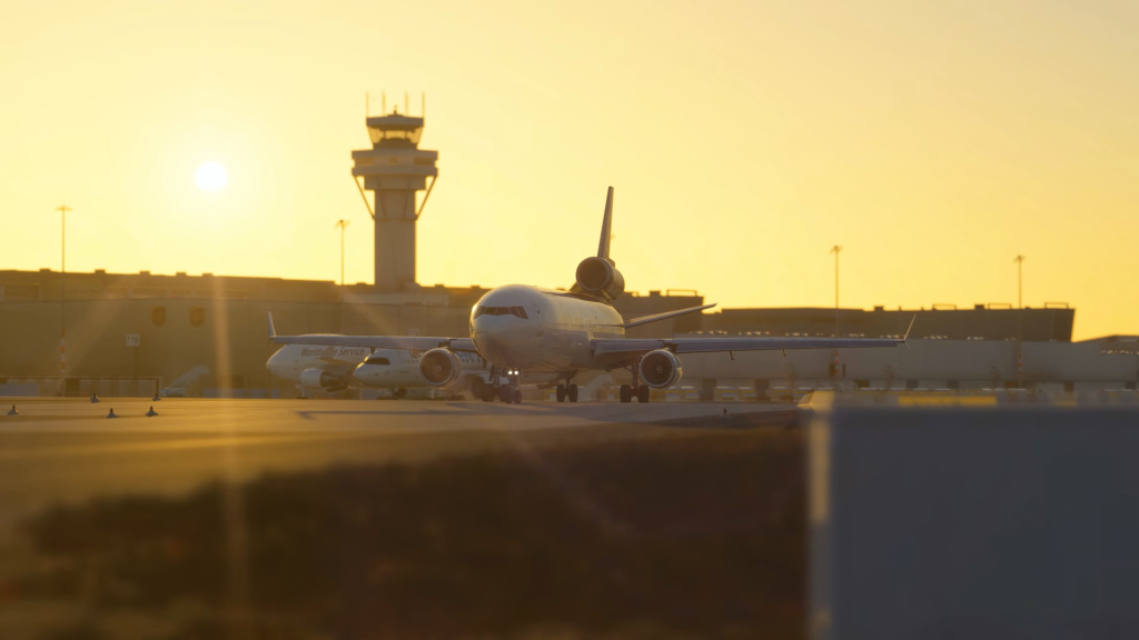 TDFi MD-11 Extérieur pendant un coucher de soleil