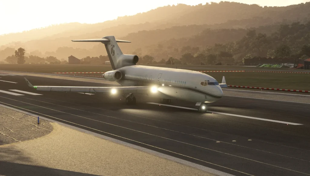 Boeing 727-100 équipé de Winglet pendant la course au décollage