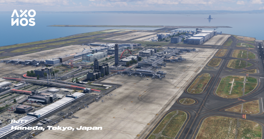 Vue aérienne de RJTT vers le sud