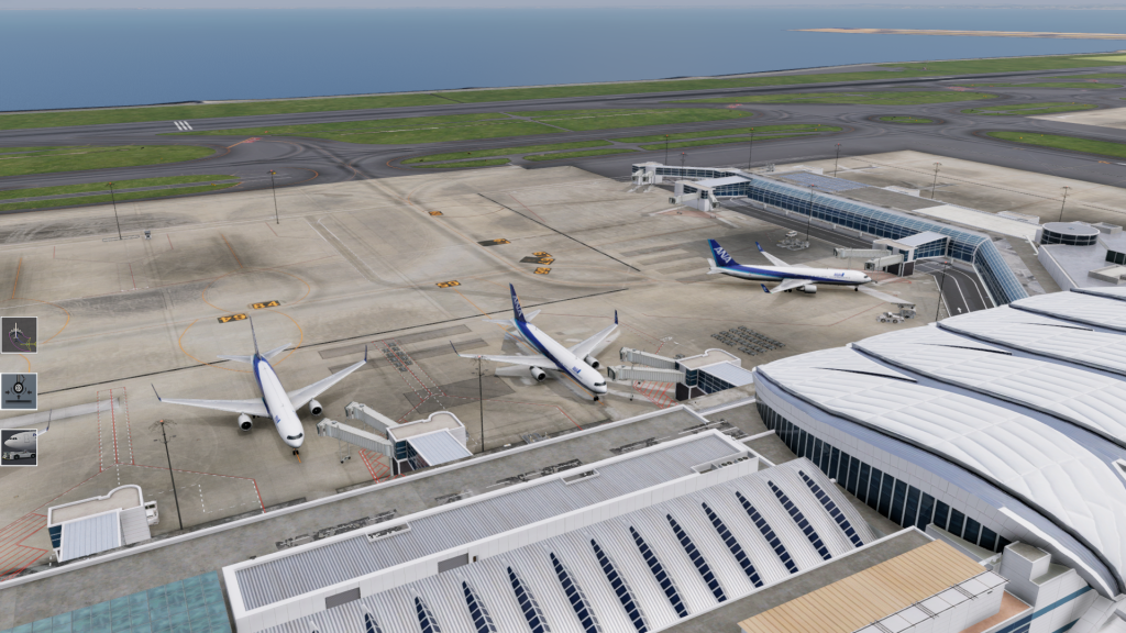Vue aérienne du Terminal 2 face à l'Est