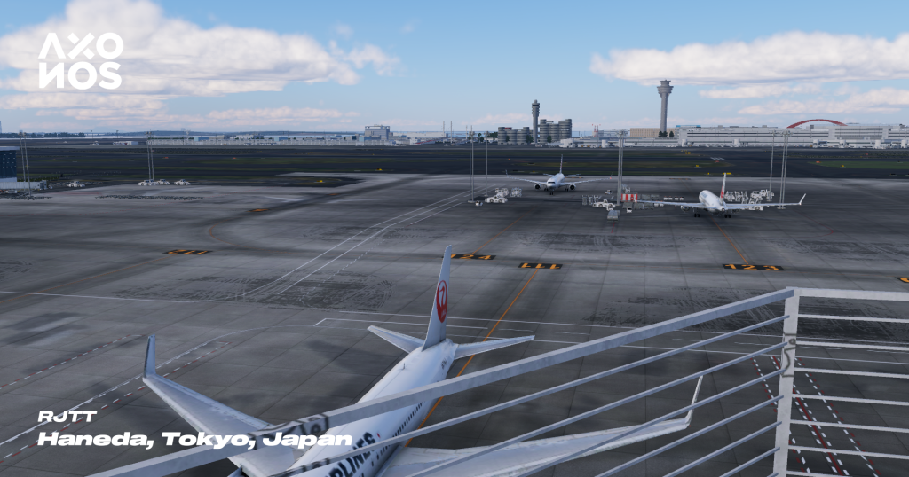 Vue sur l'aéroport depuis le terminal 3 face à l'est