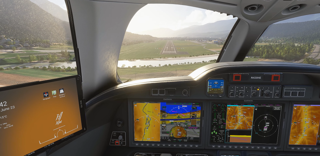 Poste de pilotage et systèmes avioniques FlightFX HJet 24 dans MSFS 2024