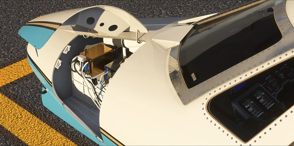 Modélisation de la baie avionique ouverte du Cessna Citation C680 Sovereign+ dans MSFS