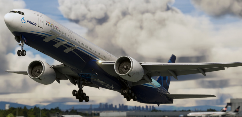 Avion de ligne PMDG Boeing 777 pour Microsoft Flight Simulator 2024