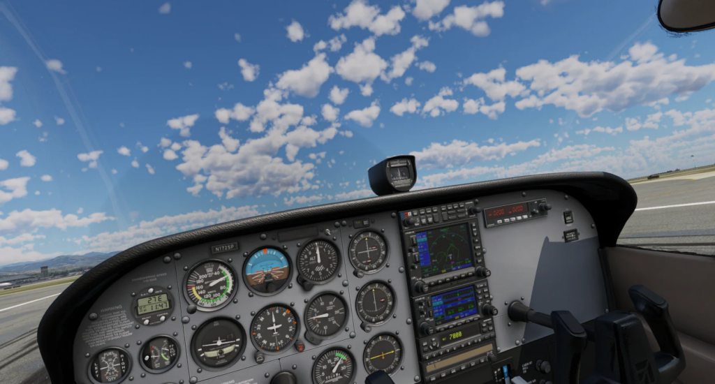 Instruments de cockpit et avionique du Cessna 172 de Laminar Research dans X-Plane