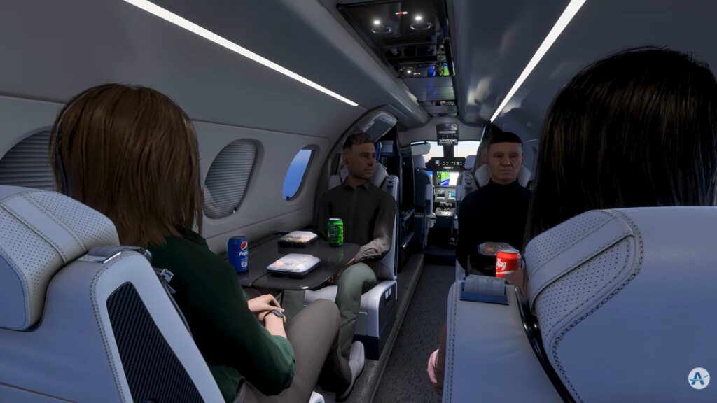 cabine simulée du phenom 300E