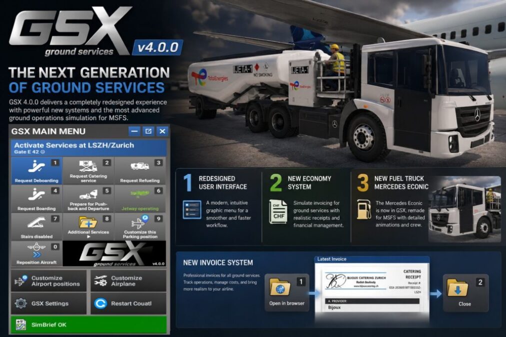 Grosse mise à jour pour GSX Pro qui révise tout
