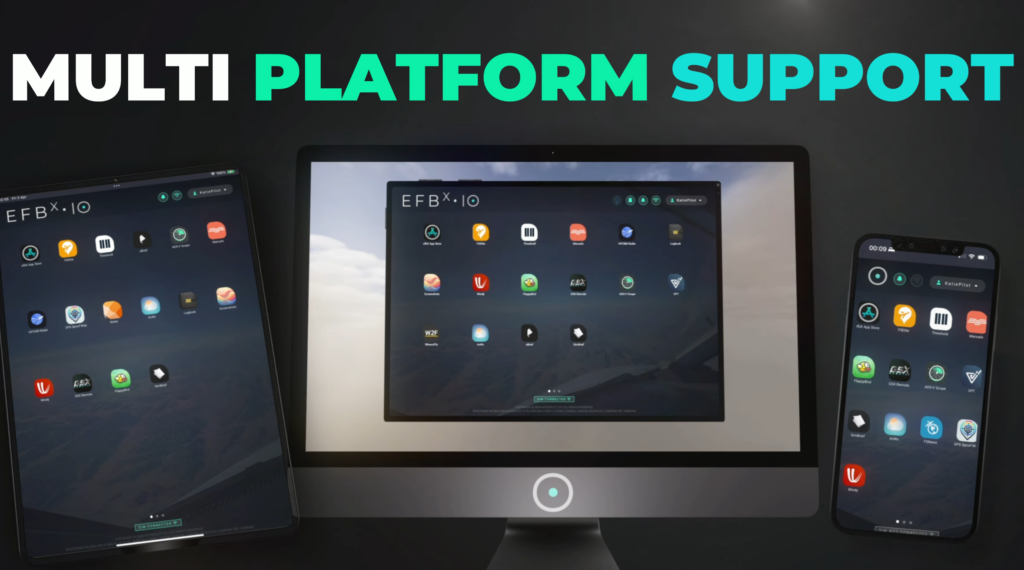 Prise en charge multiplateforme d'efbX sur les tablettes de bureau et les appareils mobiles pour la simulation de vol
