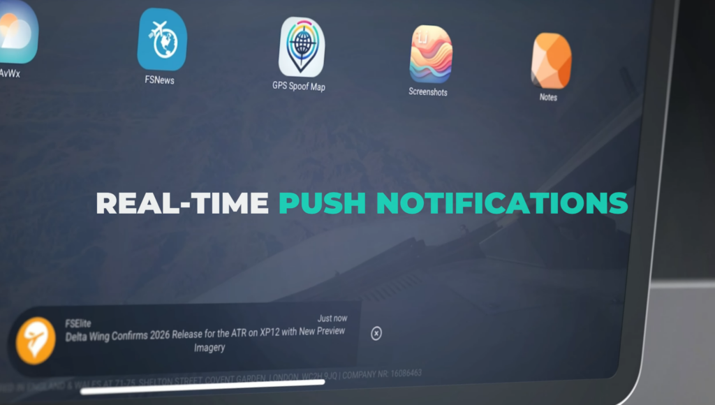 Système de notifications push en temps réel efbX pour les actualités de simulation de vol et les alertes opérationnelles