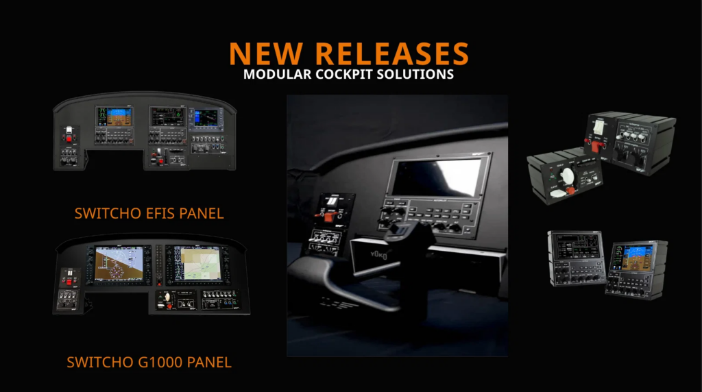 Solutions de cockpit modulaires VirtualFly, notamment le panneau Switcho EFIS et le panneau G1000