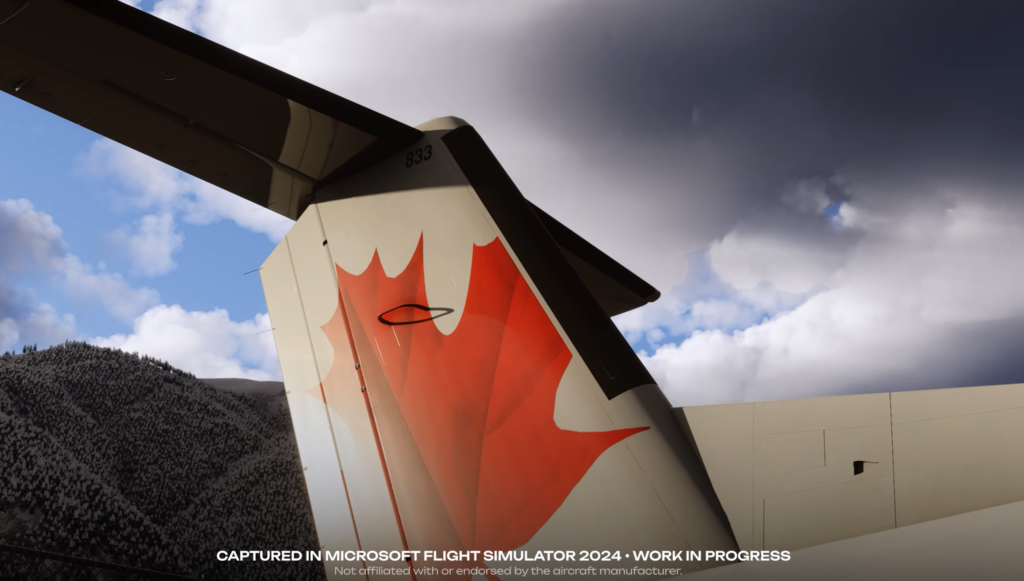 Queue du Dash 8-100 SimWorks Studios en livrée Air Canada Express pour Microsoft Flight Simulator 2024