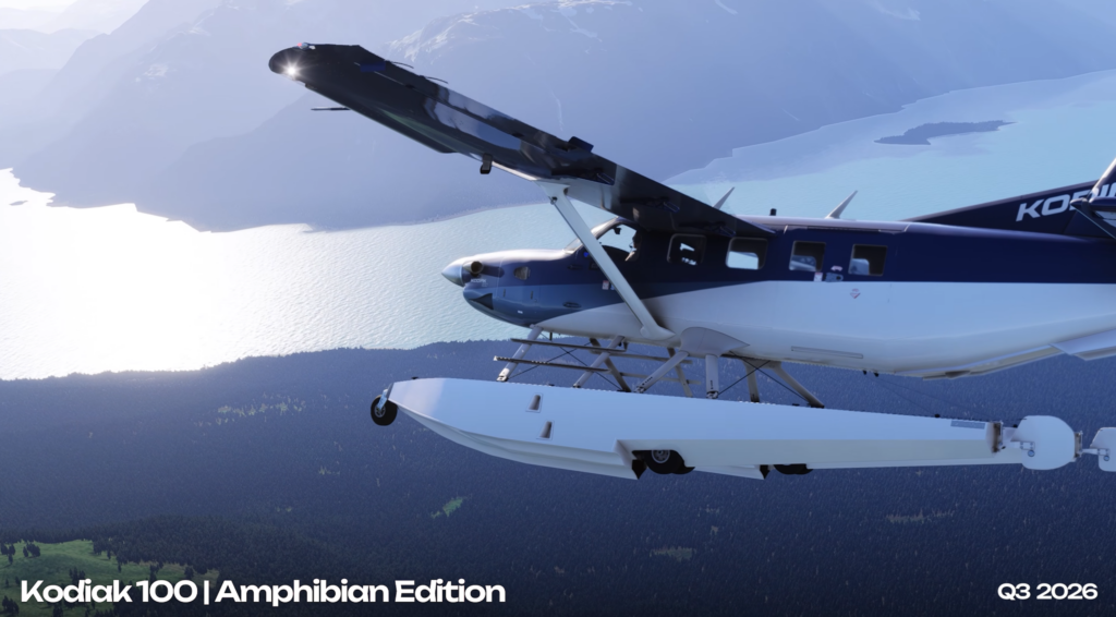 SimWorks Studios Kodiak 100 Amphibian Edition survolant des lacs dans Microsoft Flight Simulator 2024