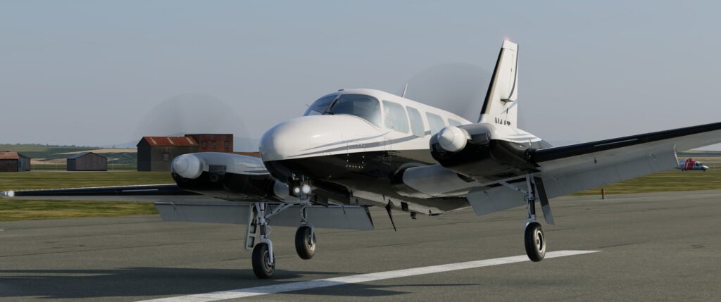 JetStream FS CIS Piper Chieftain en courte finale pour X-Plane 12